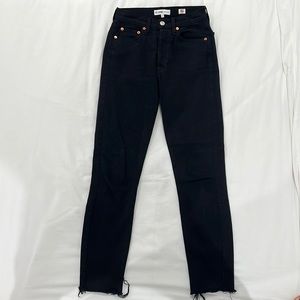 RE/DONE | Size 24, Black Straight Leg Jeans